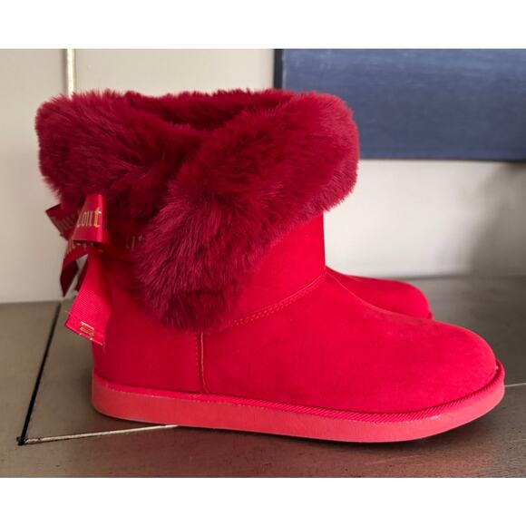 Juicy Couture Women's Slip On Winter Snow Boots Fur Lining Booties 8 - Picture 1 of 10